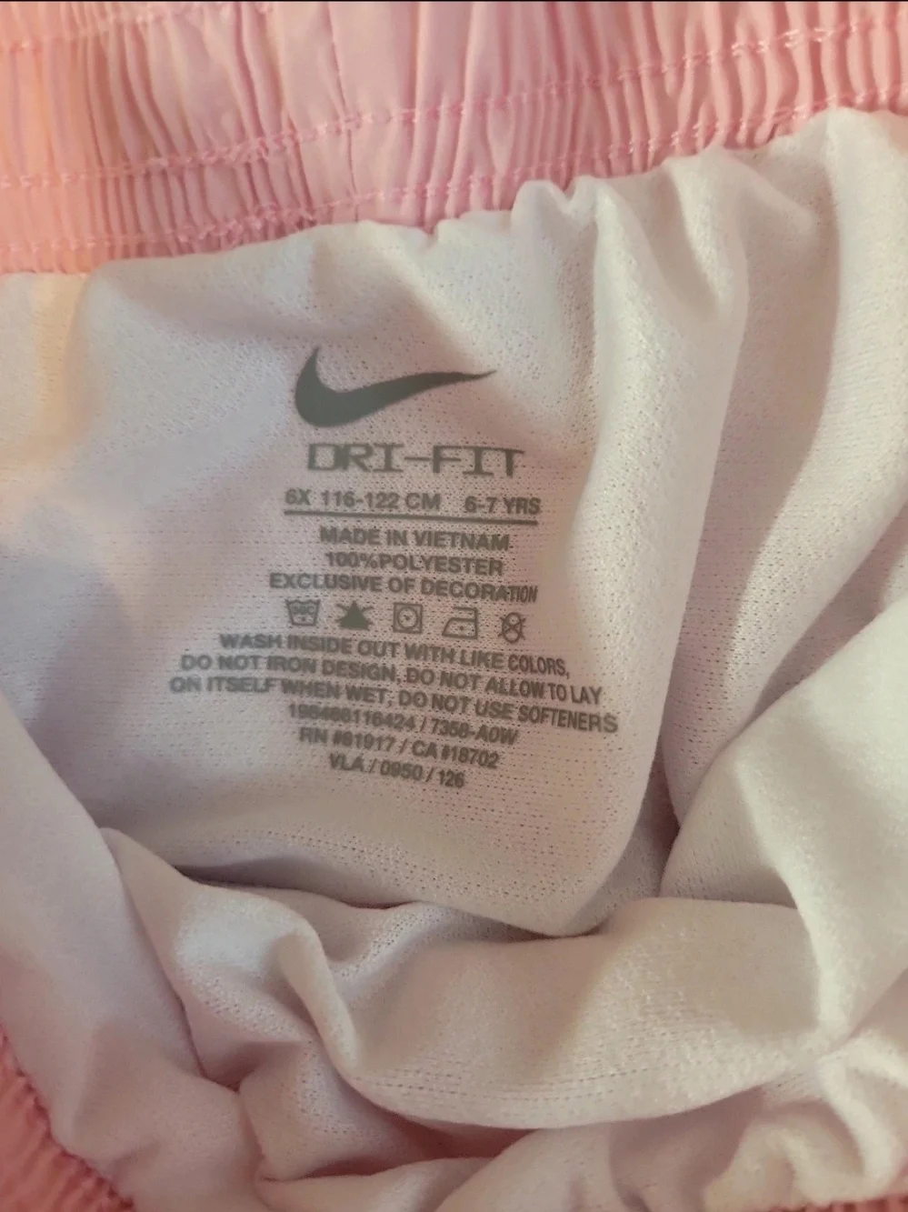 Nike Pink Running Shorts with White Trim